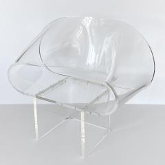 Robert Van Horn Robert Van Horn Lucite Ribbon Lounge Chair Signed - 1230215