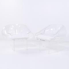 Robert Van Horn Robert Van Horn Mid Century Lucite Ribbon Chairs Pair - 4044823