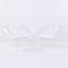 Robert Van Horn Robert Van Horn Mid Century Lucite Ribbon Chairs Pair - 4044824