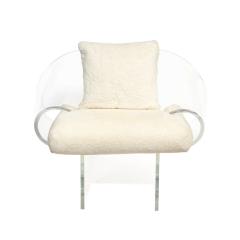 Robert Van Horn Robert Van Horn Stunning Ribbon Chair and Ottoman in Molded Lucite 1970s - 2502943