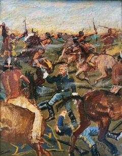 Robert Weaver General George Custer Battle of Little Big Horn in Expressionist Style - 4794132