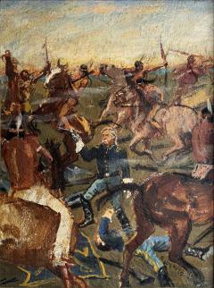 Robert Weaver General George Custer Battle of Little Big Horn in Expressionist Style - 4794143