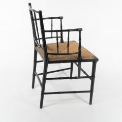 Robert William Edis Robert W Edis an Aesthetic Movement Rush Seat Armchair in the Bamboo Style - 4185851