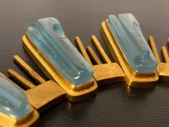 Roberto Burle Marx Haroldo Burle Marx 18K Yellow Gold Aquamarine Forma Livre Necklace - 3620417