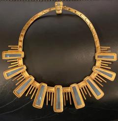 Roberto Burle Marx Haroldo Burle Marx 18K Yellow Gold Aquamarine Forma Livre Necklace - 3620424