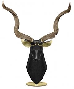 Roberto Estevez Large Stylized Kudu Sculpture by Roberto Estevez for Karl Springer - 201243