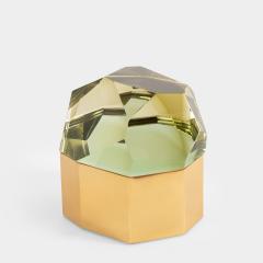 Roberto Giulio Rida Chartreuse Diamante Murano Large Glass Box - 2017320