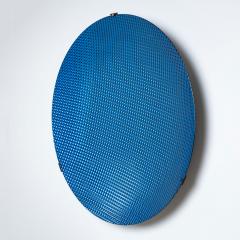 Roberto Giulio Rida Large Concave Disc in Blue Glass by Roberto Giulio Rida Italy - 4398222