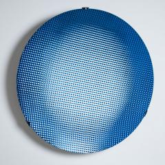 Roberto Giulio Rida Large Concave Disc in Blue Glass by Roberto Giulio Rida Italy - 4398223