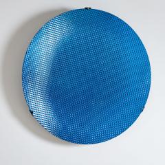 Roberto Giulio Rida Large Concave Disc in Blue Glass by Roberto Giulio Rida Italy - 4398228