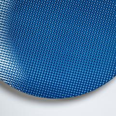 Roberto Giulio Rida Large Concave Disc in Blue Glass by Roberto Giulio Rida Italy - 4398230