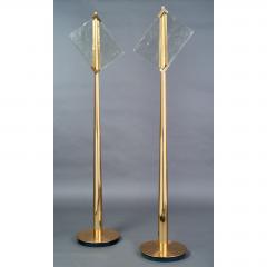 Roberto Giulio Rida Pair of Roberto Rida Floor Lamps with Vintage Venini Glass - 596061