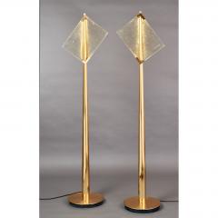 Roberto Giulio Rida Pair of Roberto Rida Floor Lamps with Vintage Venini Glass - 596062