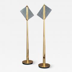 Roberto Giulio Rida Pair of Roberto Rida Floor Lamps with Vintage Venini Glass - 596508