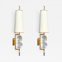 Roberto Giulio Rida Pair of Stunning Glass Sconces by Roberto Rida - 576979