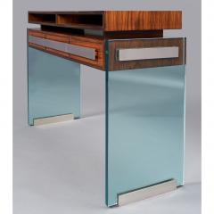 Roberto Giulio Rida Rosewood and Glass Console Table by Roberto Rida - 307431