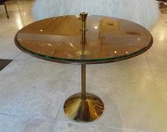 Roberto Mango A Brass Wood and Glass Occasional Table by Roberto Mango - 256496