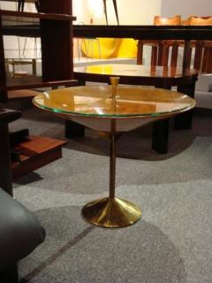 Roberto Mango A Brass Wood and Glass Occasional Table by Roberto Mango - 256499