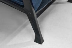 Roberto Menghi Roberto Menghi Hall Armchair for Arflex Upholstered in Blue Mohair Italy 1958 - 4309471