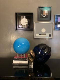 Roberto Menghi Roberto Menghi blue glass table lamp for Venini Italy 1968 - 4405939