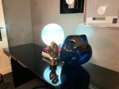 Roberto Menghi Roberto Menghi blue glass table lamp for Venini Italy 1968 - 4405945
