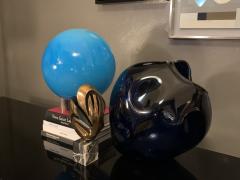 Roberto Menghi Roberto Menghi blue glass table lamp for Venini Italy 1968 - 4405946