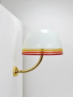 Roberto Pamio Roberto Pamio Febo Wall Lamps Sconces Brass Murano Glass Leucos Italy 1970s - 4096689