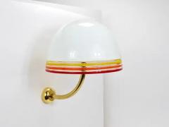 Roberto Pamio Roberto Pamio Febo Wall Lamps Sconces Brass Murano Glass Leucos Italy 1970s - 4096698