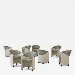 Roberto Pamio Roberto Pamio set of eight Galena armchairs circa 1989 - 4371497