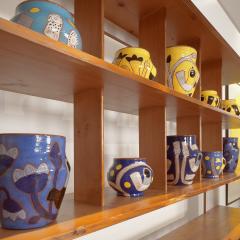 Roberto Pamio STILWOOD PINE AND MELAMINE BOOKCASE 1972  - 4244558