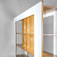 Roberto Pamio STILWOOD PINE AND MELAMINE BOOKCASE 1972  - 4244561