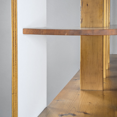 Roberto Pamio STILWOOD PINE AND MELAMINE BOOKCASE 1972  - 4244562