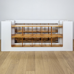 Roberto Pamio STILWOOD PINE AND MELAMINE BOOKCASE 1972  - 4244564