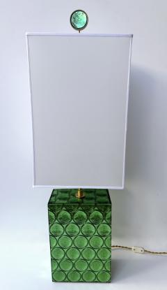 Roberto Rida Contemporary Pair of Brass and Murano Glass Lamps by Roberto Giulio Rida Italy - 4330012