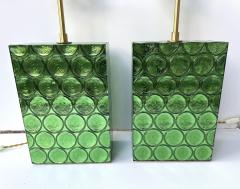 Roberto Rida Contemporary Pair of Brass and Murano Glass Lamps by Roberto Giulio Rida Italy - 4330020