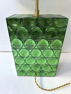 Roberto Rida Contemporary Pair of Brass and Murano Glass Lamps by Roberto Giulio Rida Italy - 4330021