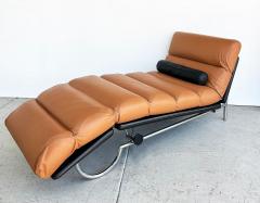 Roberto Tapinassi Maurizio Manzoni Roberto Tapinassi Dema Firenze Leather Chaise Longues Rataplan 1980s - 4554898