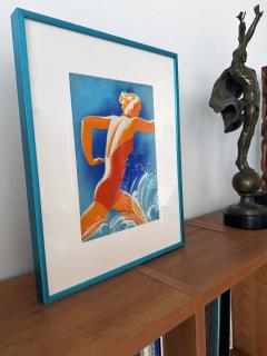 Robin Artine Smith Art Deco Swimmer Summer Fun - 4388870