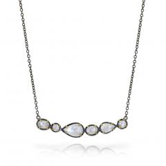 Robindira Unsworth Robindira Unsworth Six Moonstone Curved Bar Drop Necklace - 4801085