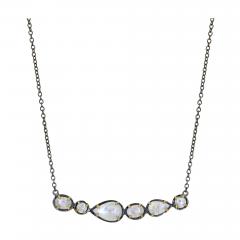 Robindira Unsworth Robindira Unsworth Six Moonstone Curved Bar Drop Necklace - 4801086