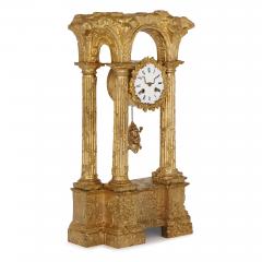 Roblin Fils Fr res a Paris Gilt bronze mantel clock in form of Roman ruin - 3252925