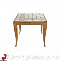Robsjohn Gibbings Style Mid Century Tile Top Side Table - 2570125