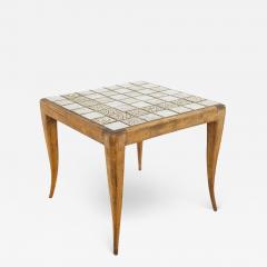 Robsjohn Gibbings Style Mid Century Tile Top Side Table - 2573008