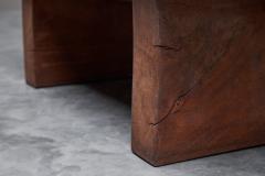 Robust Wabi Sabi Coffee Table in Solid Wood 1960s - 4468821