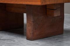 Robust Wabi Sabi Coffee Table in Solid Wood 1960s - 4468824