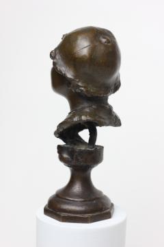 Rocco Milanese Expressionist Miniature Head Bust of Young Man by Rocco Milanese 1900 Italy - 3220509
