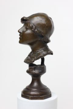 Rocco Milanese Expressionist Miniature Head Bust of Young Man by Rocco Milanese 1900 Italy - 3220510