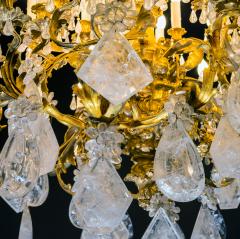 Rock Crystal And Bronze Rocaille Style Chandelier - 4696510