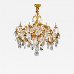 Rock Crystal And Bronze Rocaille Style Chandelier - 4705131