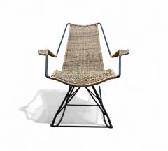 Rocking Chair in Metal Wicker Carlo Hauner 1950s Lot 511 - 4336130